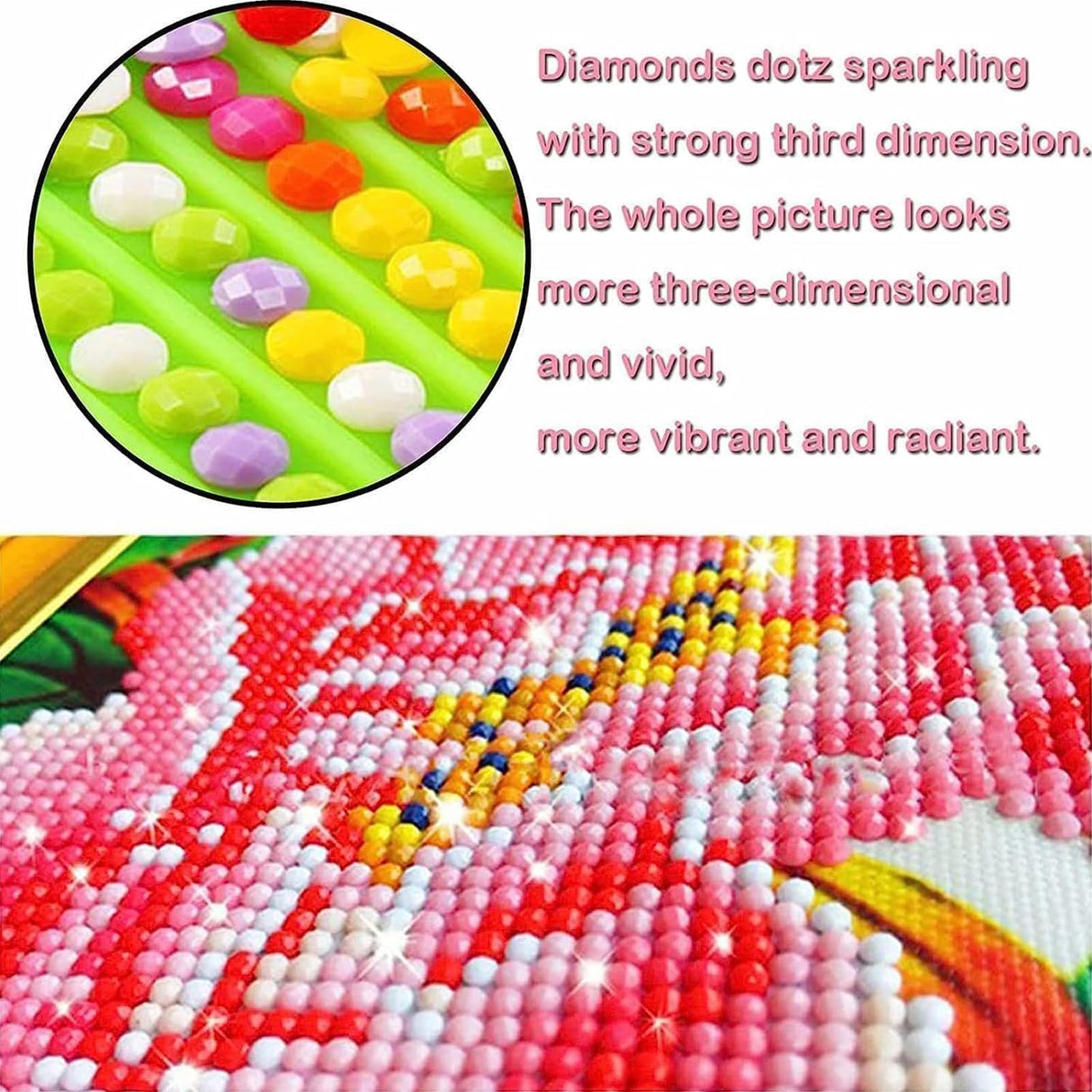 DOTZSO Diamond Art Kits for Adults 6 PCS DIY Full Diamond Art kit with Crystal Cross Stitch Picture Art and Craft for Adult Beginners 12x16 Inches (Landscape Abstract) DOTZSO