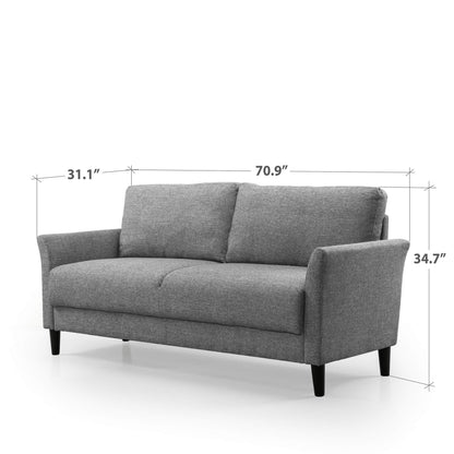 ZINUS Jackie Sofa Couch, Easy, Tool-Free Assembly, Soft Grey