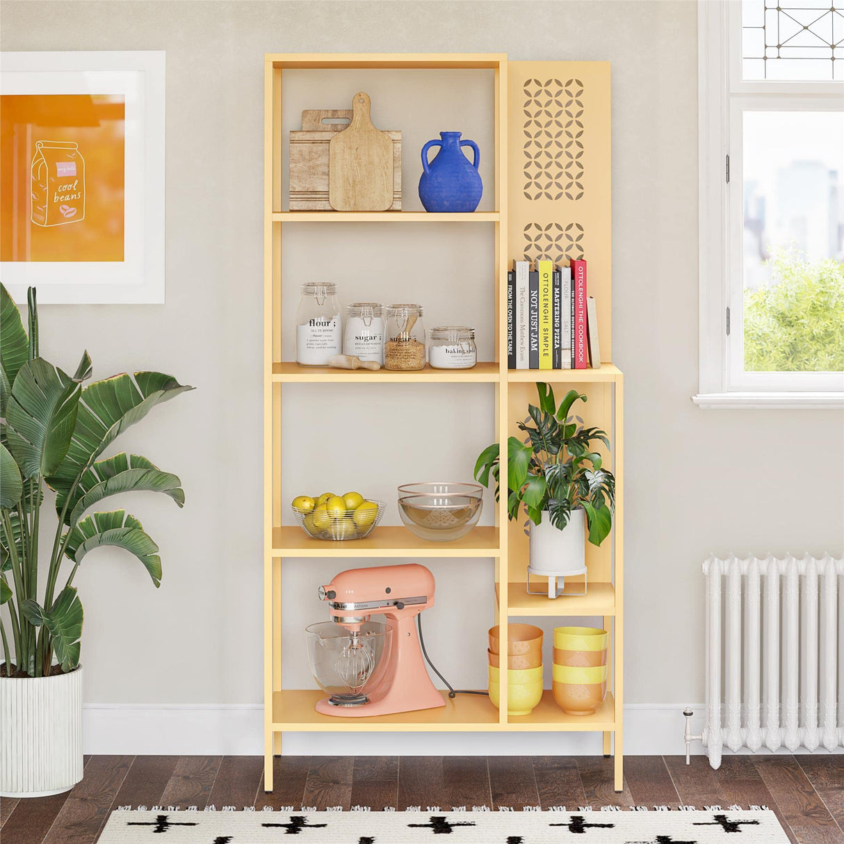 Mr. Kate Annie Metal Bookcase, Sunny Yellow Mr. Kate