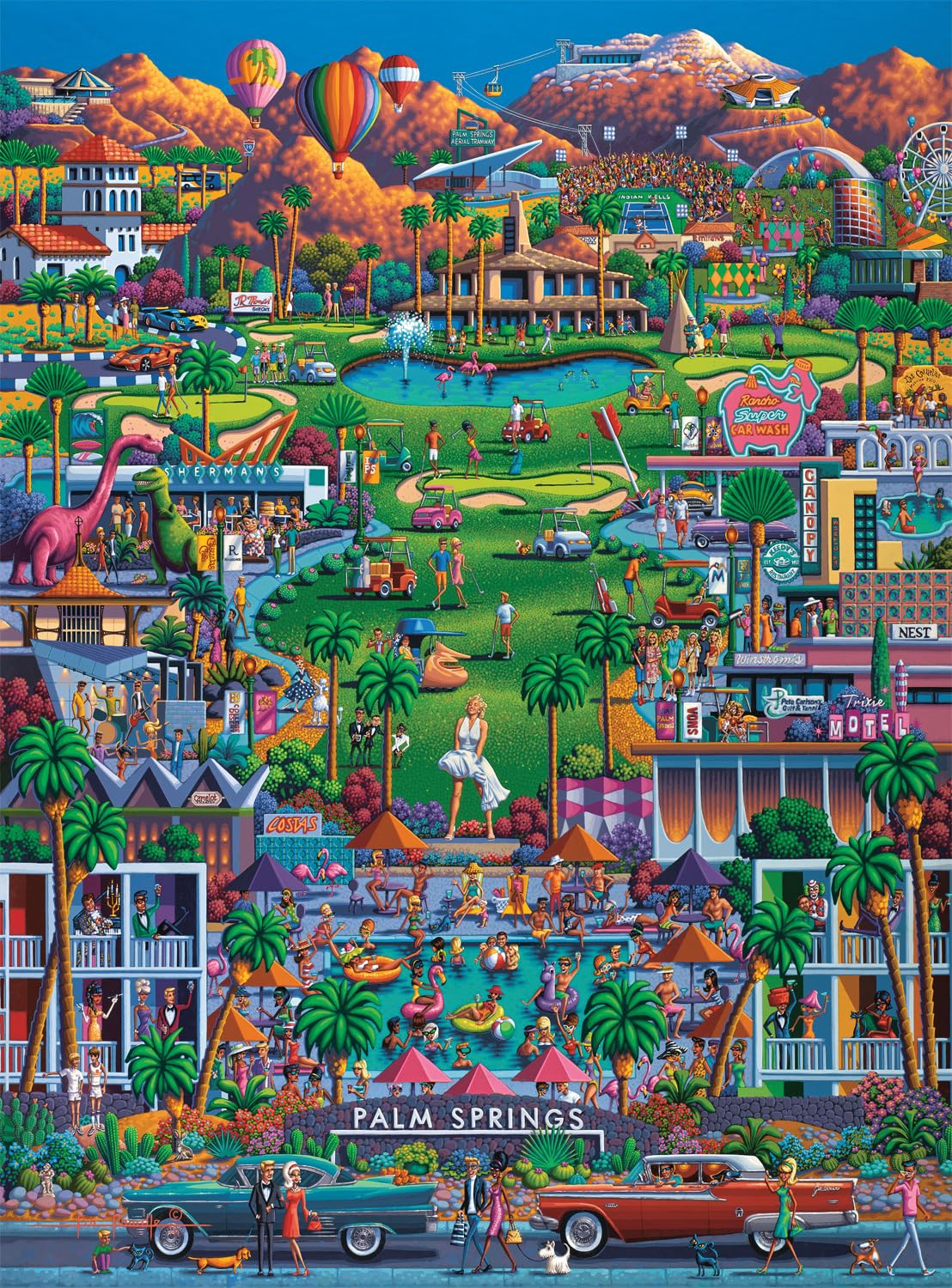 Buffalo Games - Eric Dowdle - Palm Springs - 1000 Piece Jigsaw Puzzle for Adults -Challenging Puzzle Perfect for Game Nights - Finished Size is 26.75 x 19.75 Buffalo Games