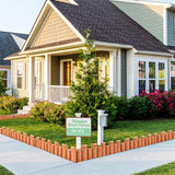 Yaheetech 18pcs Garden Wooden Short Fence,Outdoor Landscape Edging Flexible Decorative Border, No-Dig Wood Fences for Spring Yard Patio Pathway Lawns Courtyard Maintenance - 594in Yaheetech