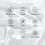 Bedsure Cooling Pillow Cases Queen Size Set of 2, Rayon Derived from Bamboo Cooling Pillowcases for Hot Sleepers, Soft & Silky Cool Pillow Covers with Envelope Closure, White, Gift, 20x30 Inches Bedsure