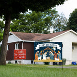 Christmas Decorations Outdoor Yard Nativity Scene Yard Sign reversible Dual Religious Manger Scene Yard Sign for Garden Lawn Christmas Decorations Holy family nativity scenes (Garden Sign Large) Eastsky