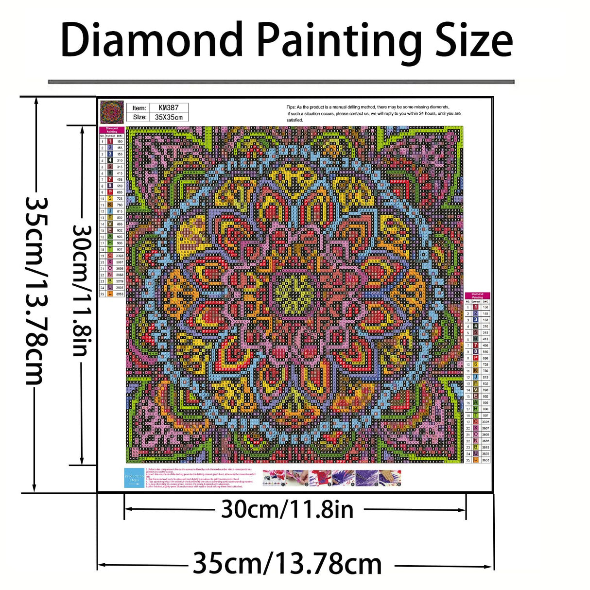 Diamond Paintings Kits for Beginners,Full Round Drill Diamond Arts Kits for Adults,Mandala Flower Paint by Diamond,5D DIY Diamond Painting Dot Gem Art, for Home Wall Decor 13.8x13.8 Inch GXGLLPZBY