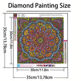 Diamond Paintings Kits for Beginners,Full Round Drill Diamond Arts Kits for Adults,Mandala Flower Paint by Diamond,5D DIY Diamond Painting Dot Gem Art, for Home Wall Decor 13.8x13.8 Inch GXGLLPZBY
