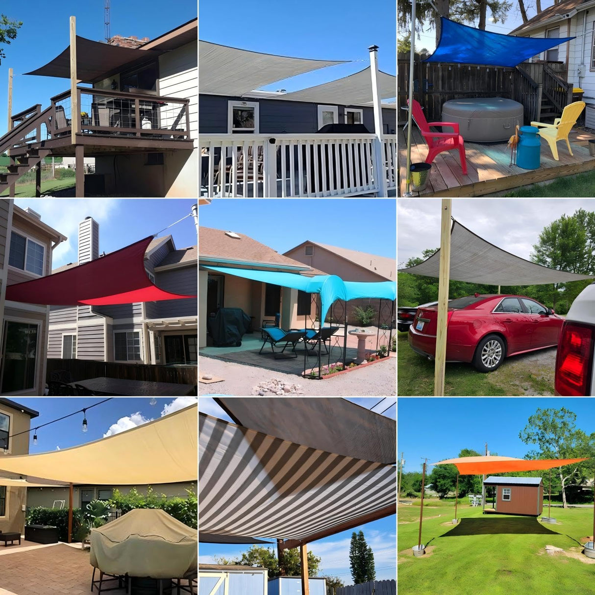 Patio Paradise 5' x 15' Sun Shade Sail Rectangle Canopy Patio Cover Sunlight Block Awning Heavy Duty Commercial Grade for Backyard Lawn Garden Outdoor Activities, Beige Patio