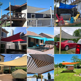Patio Paradise 5' x 15' Sun Shade Sail Rectangle Canopy Patio Cover Sunlight Block Awning Heavy Duty Commercial Grade for Backyard Lawn Garden Outdoor Activities, Beige Patio