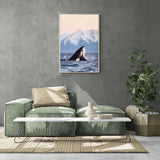 Ginfonr DIY 5D Diamond Art Kits for Adults, Whale Diamond Painting for Adults, Diamond Art Animal Mountain Peak Full Drill, Diamond Art Kits Embroidery Rhinestone Craft for Home Wall Decor 12*16 Inch Ginfonr