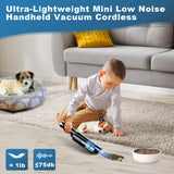 Handheld Vacuum Cordless, Portable Car Vacuum with 2-Speed, 10KPA Powerful Suction Vacuum Cleaner with Charging Dock, Lightweight 4-in-1 Mini Hand Held Vacuum for Car Home Pet Office and Pet Hair Upbooz