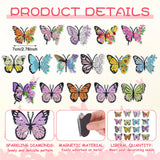 Umigy 16 Pcs Butterfly Diamond Art Magnets Kits for Refrigerator Butterfly Diamond Painting Magnets DIY Gem Art for Adults Beginners Crafts Home Fridge Decor Umigy