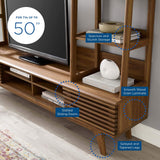 Modway Render Mid-Century Modern TV Stand Entertainment Center, 70", Walnut Modway