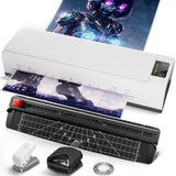 A3 Laminator Machine,13 Inch 9-in-1 Laminating Machine with Laminating Sheets,Thermal Laminator Hot & Cold with Fast Warm Technology for Home,Office or School Supplies,White Chilino
