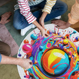 Bgraamiens Puzzle-Paint Splashes-1000 Pieces Gradient Colorful Impossible Puzzle for Adult,Hard Challenge Puzzle for Adult Bgraamiens