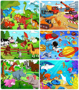 Puzzles for Kids Ages 4-8, 6 Pack Wooden Jigsaw Puzzles 60 Pieces Preschool Educational Learning Toys Set for Boys and Girls Runlycan