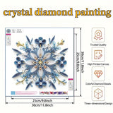 BYGFHLYW 5D Crystal Art Diamond Painting Kits for Adults, Elegant Blue Mandala Flower Diamond Art Kits for Adults Beginner, DIY Diamonds Dot Gem Painting for Home Wall Decor 11.8x11.8inch BYGFHLYW