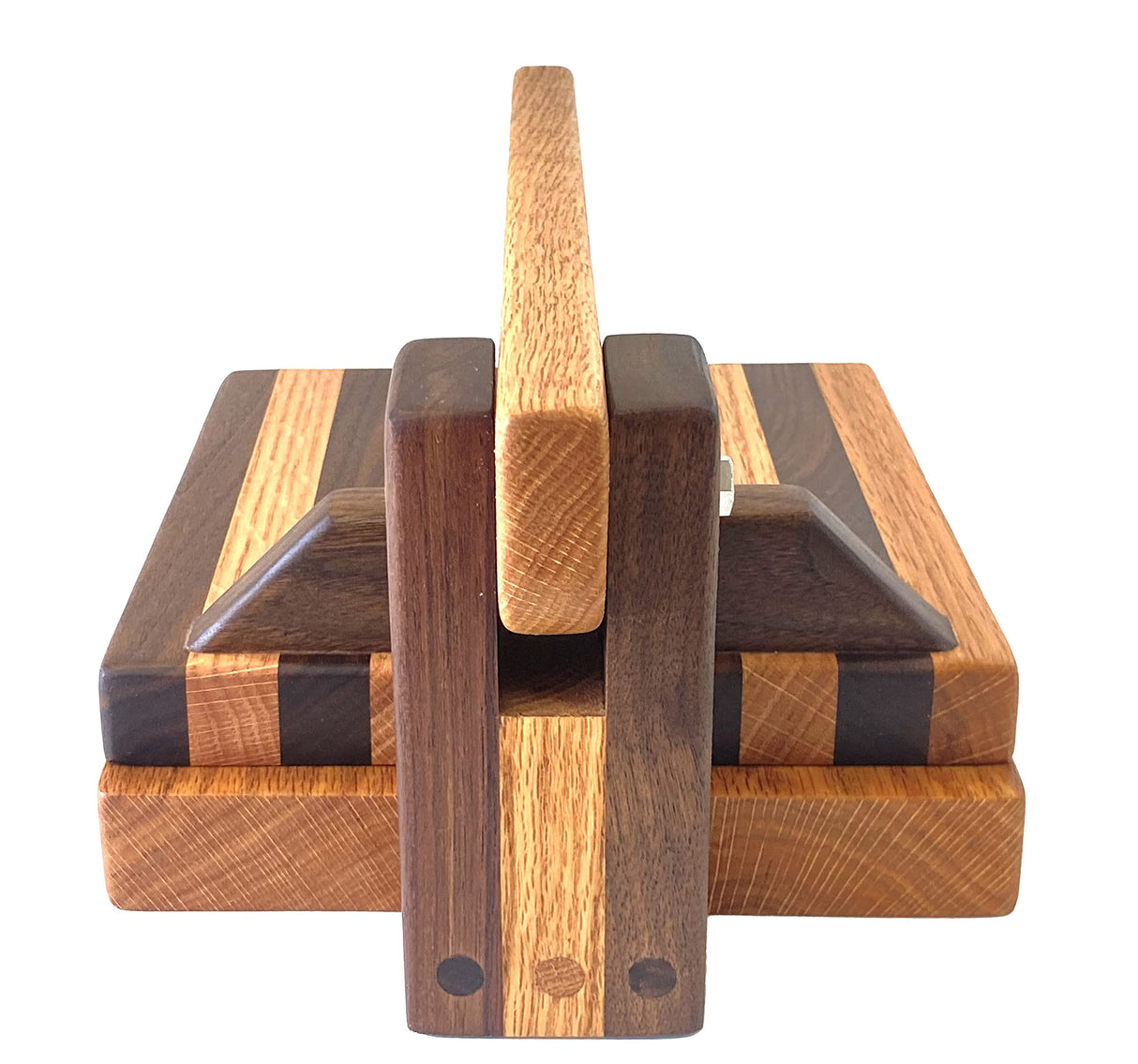 Central Coast Woodworks Tortilla Press - Red Oak & Walnut- 8 inch Wooden Tortilla Press, Hardwood Tortilla Maker, Square Wood Flour Tortilla Press for Mexican Tortillas Roti Burrito, Tacos, Patacones Central Coast Woodworks