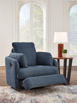 Signature Design by Ashley Modmax Contemporary Weather Resistant Manual Rocker Swivel Glider Recliner, Blue Signature Design by Ashley
