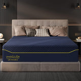 Schow Life Gel-Infused Memory Foam 14 Inch Mattress King Size,Medium Soft with Removable Washble Cover Cooling Gel Bed in a Box,CertiPUR-US Certified,80"X76"X14" Navy Blue Schow Life