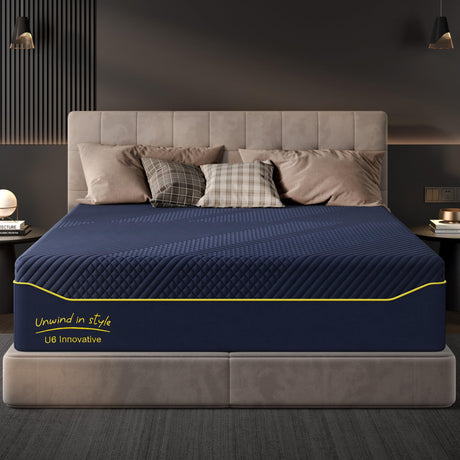 Schow Life Gel-Infused Memory Foam 14 Inch Mattress King Size,Medium Soft with Removable Washble Cover Cooling Gel Bed in a Box,CertiPUR-US Certified,80"X76"X14" Navy Blue Schow Life