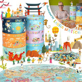 boppi Space Round Jigsaw Puzzle with 100% Recycled Card Solar System Astronauts 150 Pieces for Children 5 6 7 8 Years 58cm Diameter boppi