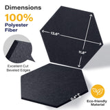 Acoustic Panels, Magrowill 12-Pack Soundproof Wall Panels 14x12x0.4 Inches, High Density Acoustic Panels Sound Absorbing with Self-Adhesive, Hexagon Sound Proof Panels for Walls Magrowill