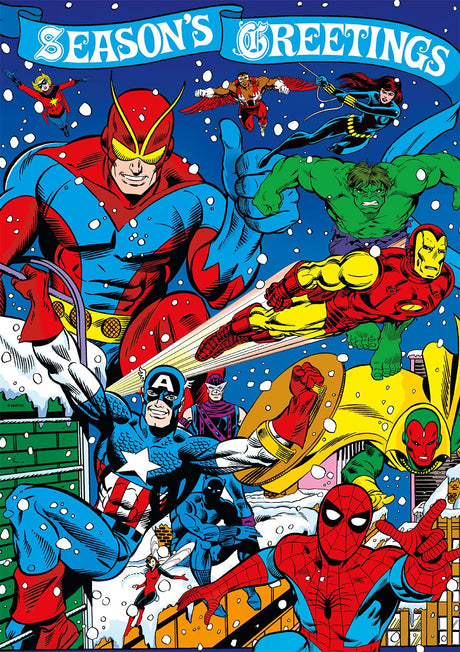 Buffalo Games - Marvel - Season's Greeting from The Avengers - 500 Piece Jigsaw Puzzle for Adults -Challenging Puzzle Perfect for Game Nights - Finished Size is 21.25 x 15.00 Buffalo Games