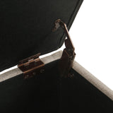 Homepop Home Decor | Tufted Ainsley Button Storage Ottoman Bench with Hinged Lid | Ottoman Bench with Storage for Living Room & Bedroom, Tan HomePop