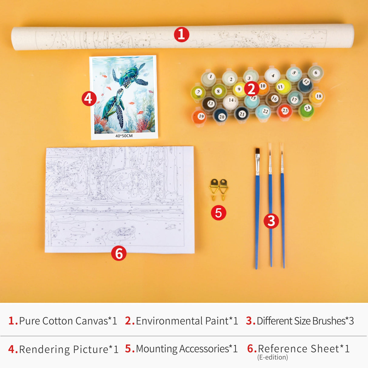 Paint by Number for Adults Sea Turtle Paint by Numbers Ocean Nautical Turtle Kids Paint by Number Kits Paint by Numbers for Adults Beginner DIY Painting Craft Kits Gift, 16 x20 Inch TUMOVO