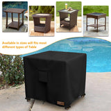 Aacabo Patio Wicker Side Table Cover,22W x 22D x 18H inch,Waterproof Square Patio Small Side Table Cover,Suitable for 3-Piece Outdoor Wicker Patio Bistro Set Side Table Aacabo
