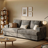 Comkei 89" 3 Seater Couches for Living Room Sofas Comfy Sectional Couch with 24" Deep Seat Loveseat Sofa for Small Apartment, Grey Comkei