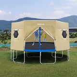 Steelway 14FT Trampoline Tent Cover for Straight Pole Round Trampoline with 6 W-Shape Legs steelway