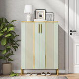 Tribesigns Shoe Cabinet with Doors, 6-Tier Shoe Storage Cabinet with Adjustable Shelves, Wooden Shoes Rack Shoe Storage Organizer for Entryway, Hallway, Closet, Living Room, Light Green Tribesigns