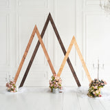 Wooden Arch for Wedding Boho Décor - Rustic Wedding Arbor Decor Ceremony Geometric Arches - Anniversary Natural Wood Backdrop Stand Sets Arched Frame Decoration (Triangle) Enjoy The Wood