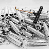72 Pieces Trampoline Springs Replacement 5.5 Inch Trampoline Springs with T-Hook Heavy Duty Stainless Steel Trampoline Springs Metal Trampoline Pulling Tool Accessories Cyiwniao