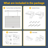 SUNFREE Top Down Bottom Up Cellular Blinds,Cellular Shades Blackout, Honeycomb Window Shade for Windows, 33" W x 64" H, White(Blackout) SUNFREE