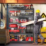 PRESTELION 72" H|48" W Garage Shelving Unit and Storage-Easy Assembly Metal Shelves 5-Tier Rack|Heavy-Duty Adjustable Shelf|Steel Rust-Resistant Shelves for Industrial,Warehouse,Basement PRESTELION