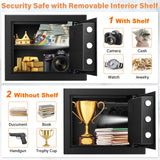 1.2 Cubic Home Safe with Fireproof Bag, Anti-Theft Safe Box for Pistol, Money, Medicine & Documents Tiskgg