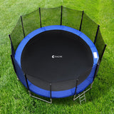ExacMe Trampoline Pad Replacement Round Safety Spring Cover, No Hole for Pole (Blue, 14 Foot) Exacme