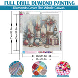 Christmas Candle Holly Ball Diamond Art Kits for Adults, 5D Diamond Painting Kits for Adults Beginners, DIY Full Round Drill Diamond Dot Painting Gem Art Kits for Adult, Home Wall Decor 13.8x13.8 Inch VCLKDIY