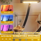 DWVO Tall Bookshelf with LED Light, Artistically Designed Moon Arched Bookcase with Cats Litter Box,10-Tier Bookcase Corner Display Shelf for Home Office, Bedroom DWVO