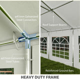 Outsunny 20' x 40' Heavy Duty Party Tent, Galvanized Outdoor Canopy Tent Large Event Shelter with Removable Sidewalls, 12 Windows and 2 Doors, Tents for Parties, Wedding, Events, BBQ Grill, White Outsunny