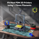 DEEPLEE PLA PRO Filament 1.75mm, Stronger Toughness 3D Printer Filament, PLA Filament Dimensional Accuracy +/- 0.02 mm, Neatly Wound, Fits Most FDM 3D Printer, 1KG Black Deeplee