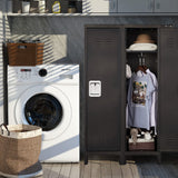 Letaya Metal Locker with Lock,55" Storage Cabinet Steel Retro Wardrobe with Lockable Doors for Home Office Employees School Dormitory Gym (1 Door) Letaya