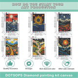 DOTSOPS Diamond Painting Kits Art Adults Painting Kit Crafts DIY 5D Diamond Art Packs Kits Full for Adults Beginner Home Wall Decoration Gift 11.8x15.7 Inches (6 Pack Landscape Abstract) DOTSOPS