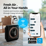 Coway Airmega AP-1512HHS App-Enabled Smart Technology, Compatible with Amazon Alexa True HEPA Air Purifier, Black/Bronze Coway