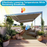 Artpuch Pergola Shade Cover 10'X12' Outdoor Sun Shade Cloth with Grommets Shade Tarp for Patio, Carport, Backyard Artpuch