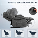 HOMYEDAMIC Recliner Chair Modern Ergonomic Lounge Single Sofa Seat Living Room Gravity Recliners Foam Filling 2 Cup Holders & Side Pocket HOMYEDAMIC