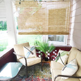 Natural Bamboo Shades for Patio 24 32 36 48 60 72 79 Inch Wide Outdoor Roll Up Blinds Waterproof Bamboo Roman Shades Privacy Sunshades Bamboo Blinds for Indoor Garden Porch Roll Up Bamboo Shades KaulaTrinx