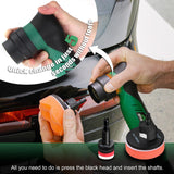 BATOCA S5 Cordless Car Buffer Polisher Kit 1 Inch 3 Inch Dual Action & Rotary Polishing Machine for Car Detailing,2x 2.0Ah Batteries,6 Variable Speeds 2000-5500RPM,Orbital Polisher for Car Boat Polish BATOCA