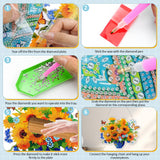 Diamond Art Hanging Kit for Adult, Painting Hanging Ornament Kit, Special Shaped Rhinestone,DIY Acrylic 5D Diamond Art Window Pendants Home Garden Wall Kits Hanging,Double Sided (Lifetree) LINGFANG